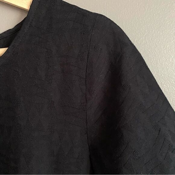 Madewell Womens Black Silk Scallop Back Novella Mini Dress Size Small - Picture 3 of 9